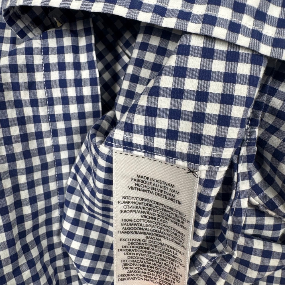 Ralph Lauren Button Down Shirt Mens XL Blue Gingham Check Classic Fit Cotton - Picture 6 of 8